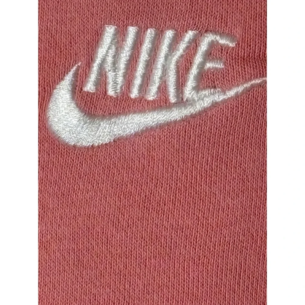 Nike Sportswear Womens XL Crewneck Sweatshirt Coral Pink Fleece Pullover Swoosh